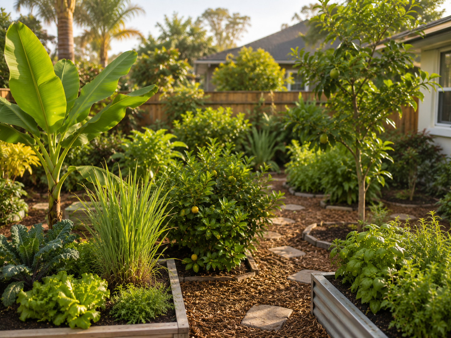 A polished reusable Tropicaire Homestead taxonomy illustration for Florida edible-yard planning.